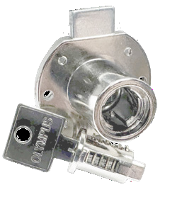 Olympus Lock Cascade Series disc tumbler deadbolt lock with key, for cabinets and drawers